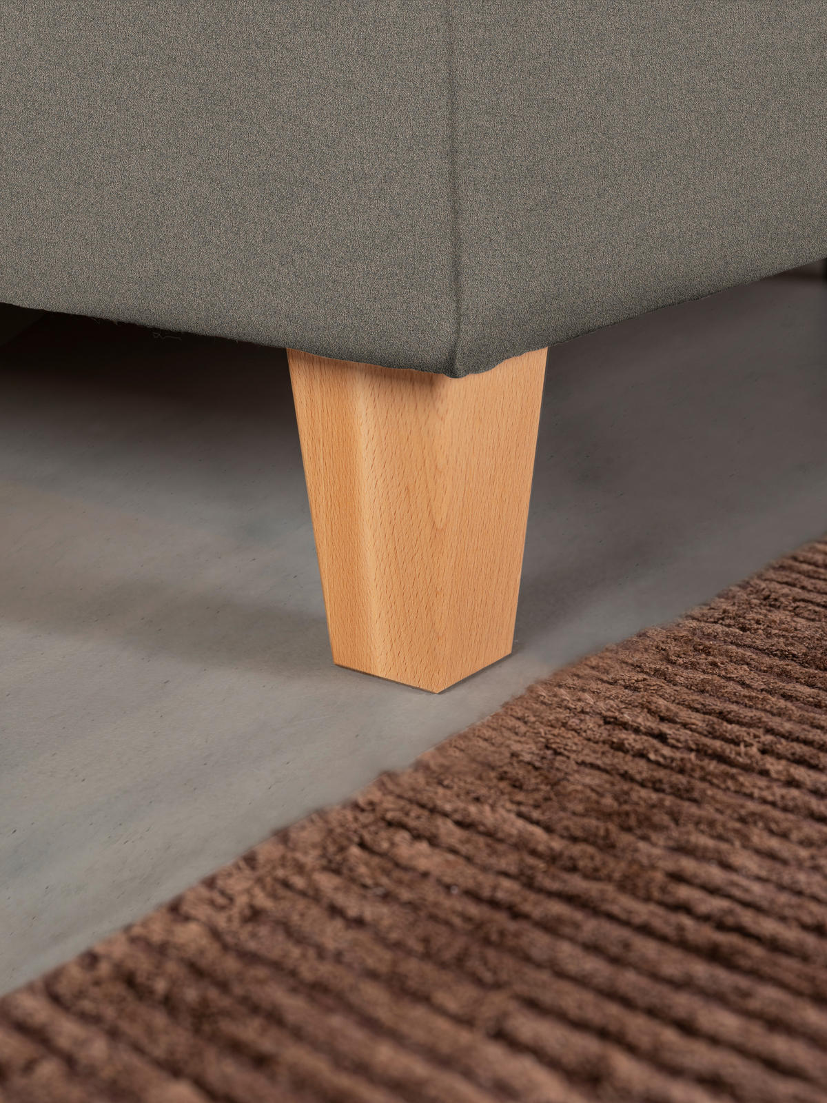 POLSTERBETT 160/200 cm  in Braun, Buchefarben  - Weiss/Buchefarben, Design, Holz/Textil (160/200cm) - Valnatura