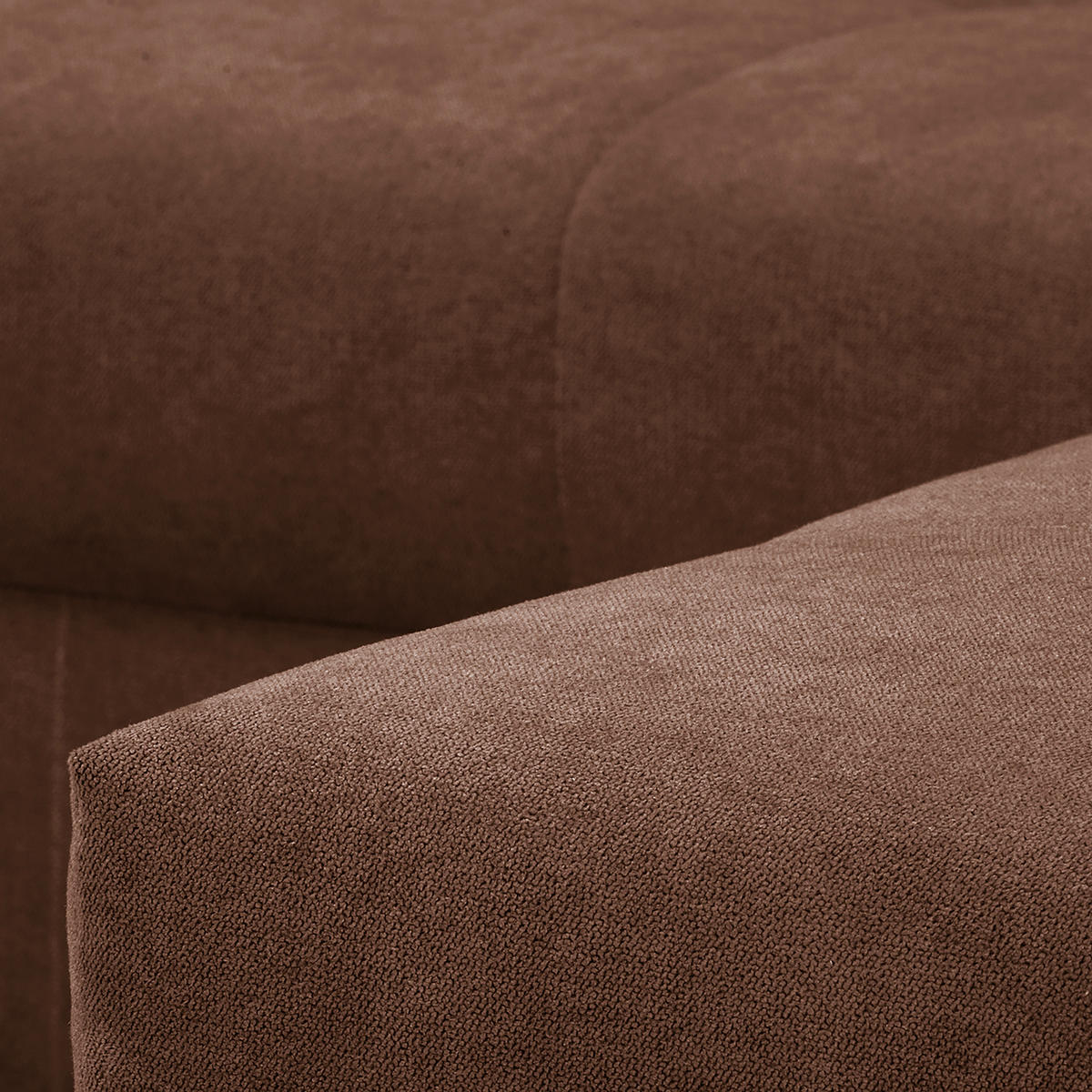 ECKSOFA Ariella Dunkelbraun Mikrofaser  - Dunkelbraun/Naturfarben, Design, Holz/Textil (231/161cm) - Livetastic