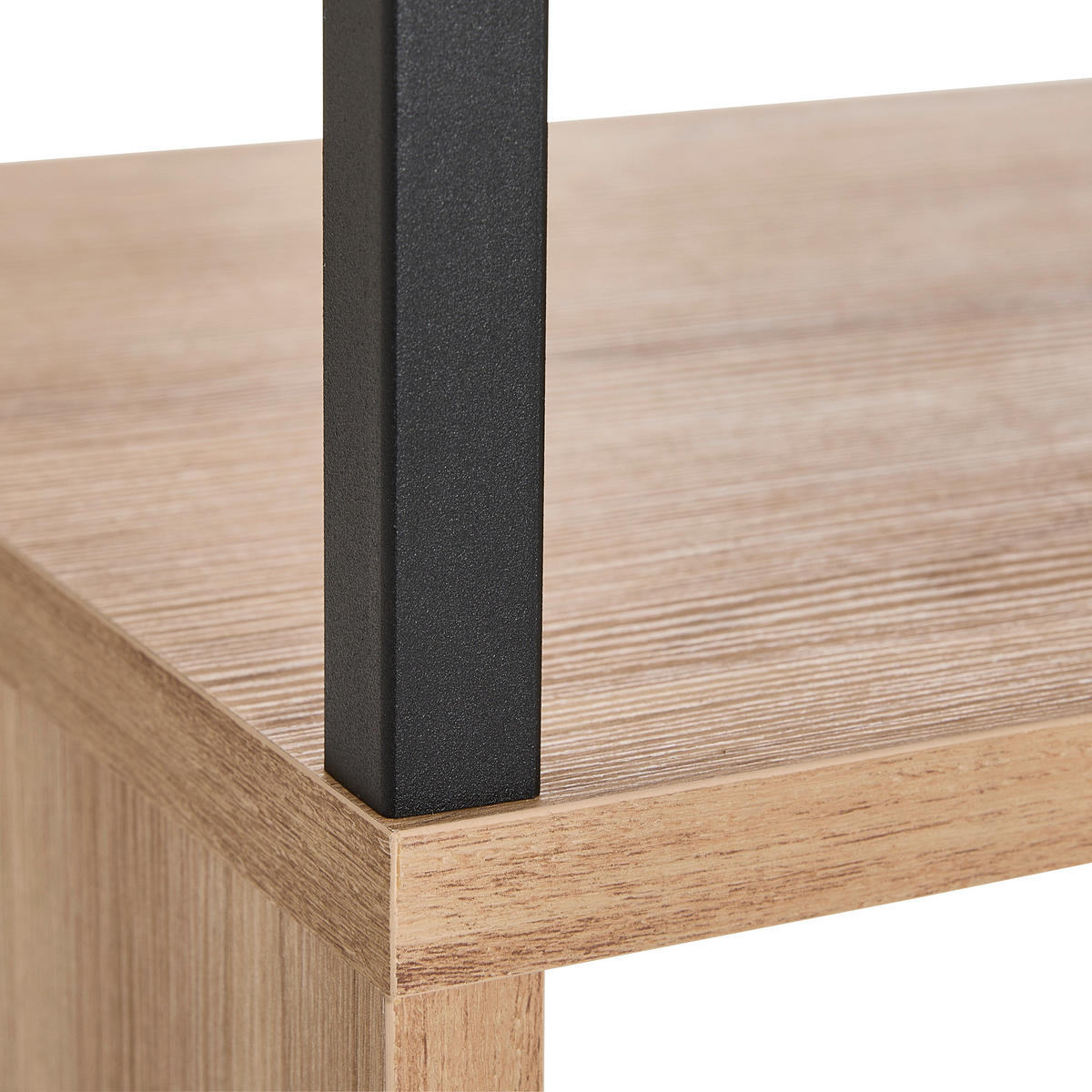 HYLLA i 35/161/30 cm svart, ek Artisan  - svart/ek Artisan, Basics, metall/trämaterial (35/161/30cm) - Xora