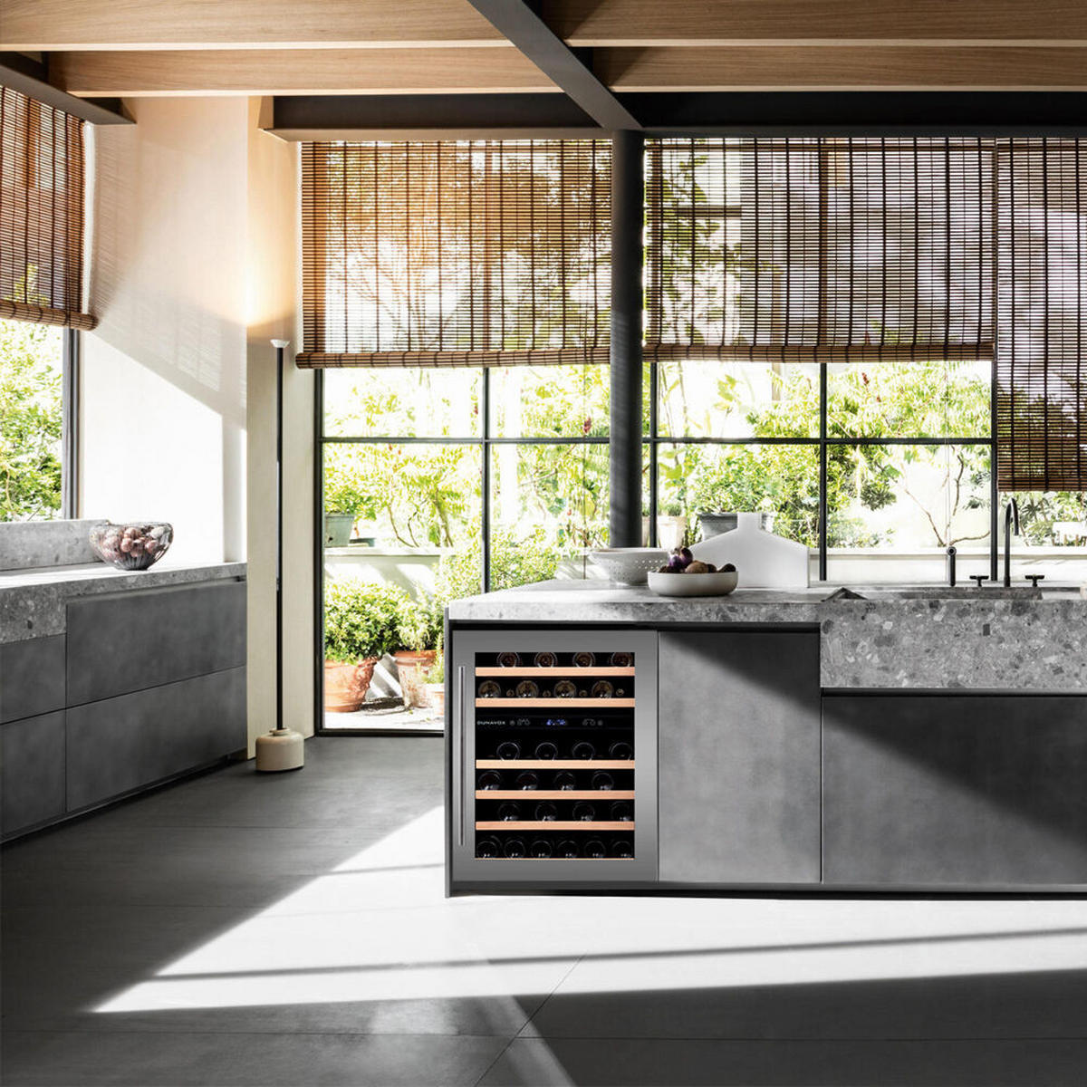 WEINKÜHLSCHRANK DAUF-46.145DSS  - Edelstahlfarben, Basics, Glas/Holz (59,5/82/57,8cm)