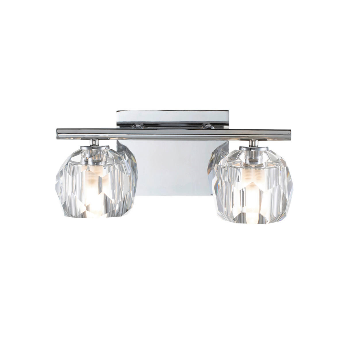 BADEZIMMER-WANDLEUCHTE Elstead Regalia 33.4/16,6/15,2 cm   - Chromfarben, Design, Glas/Metall (33.4/16,6/15,2cm) - Elstead Lighting