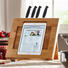 Tablethalter inkl. Messerblock - Naturfarben, Holz (33/28,5/29cm) Tablethalter inkl. Messerblock - Naturfarben, Holz (33/28,5/29cm)