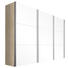SCHWEBETÜRENSCHRANK in Sonoma Eiche - Alufarben/Sonoma Eiche, Design, Glas/Holzwerkstoff (300/216/68cm) - Hom`in SCHWEBETÜRENSCHRANK in Sonoma Eiche - Alufarben/Sonoma Eiche, Design, Glas/Holzwerkstoff (300/216/68cm) - Hom`in