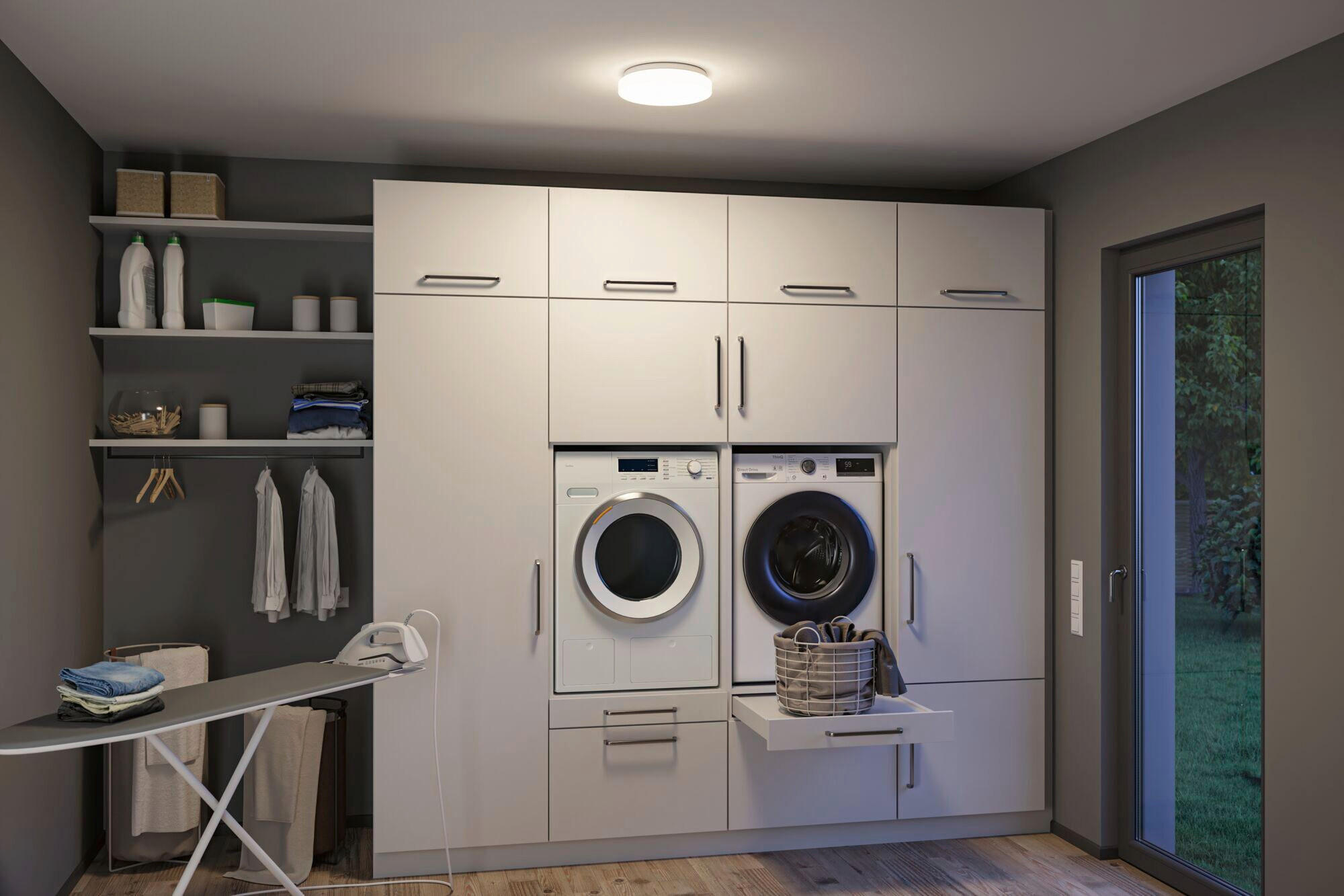 Thumbnail - Paulmann Led-Deckenleuchte Luiana, Weiß, Kunststoff, rund,rund, 8.0 cm, Bewegungsmelder, LED-Leuchtmittel austauschbar, ...