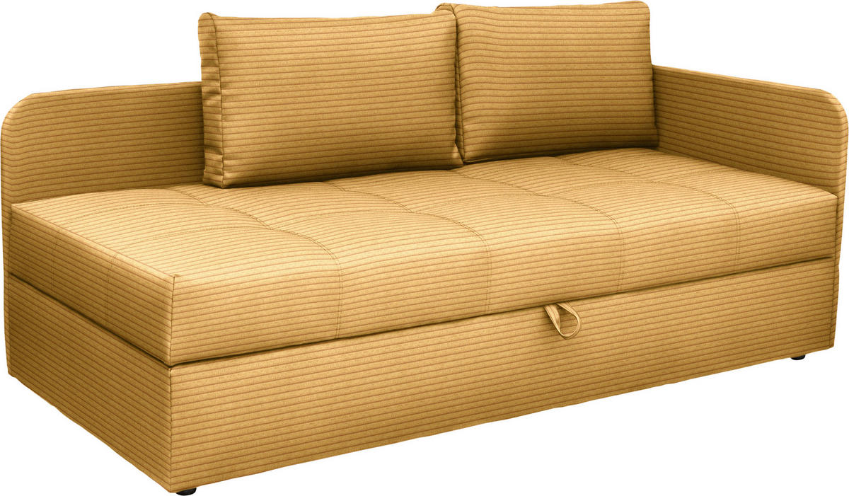 LIEGE  in Cord Currygelb  - Currygelb/Schwarz, Basics, Kunststoff/Textil (205/90/95cm) - Xora