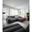 ECKSOFA in Cord Anthrazit  296/207 cm  - Anthrazit/Schwarz, Design, Textil/Metall (296/207cm) - Dieter Knoll