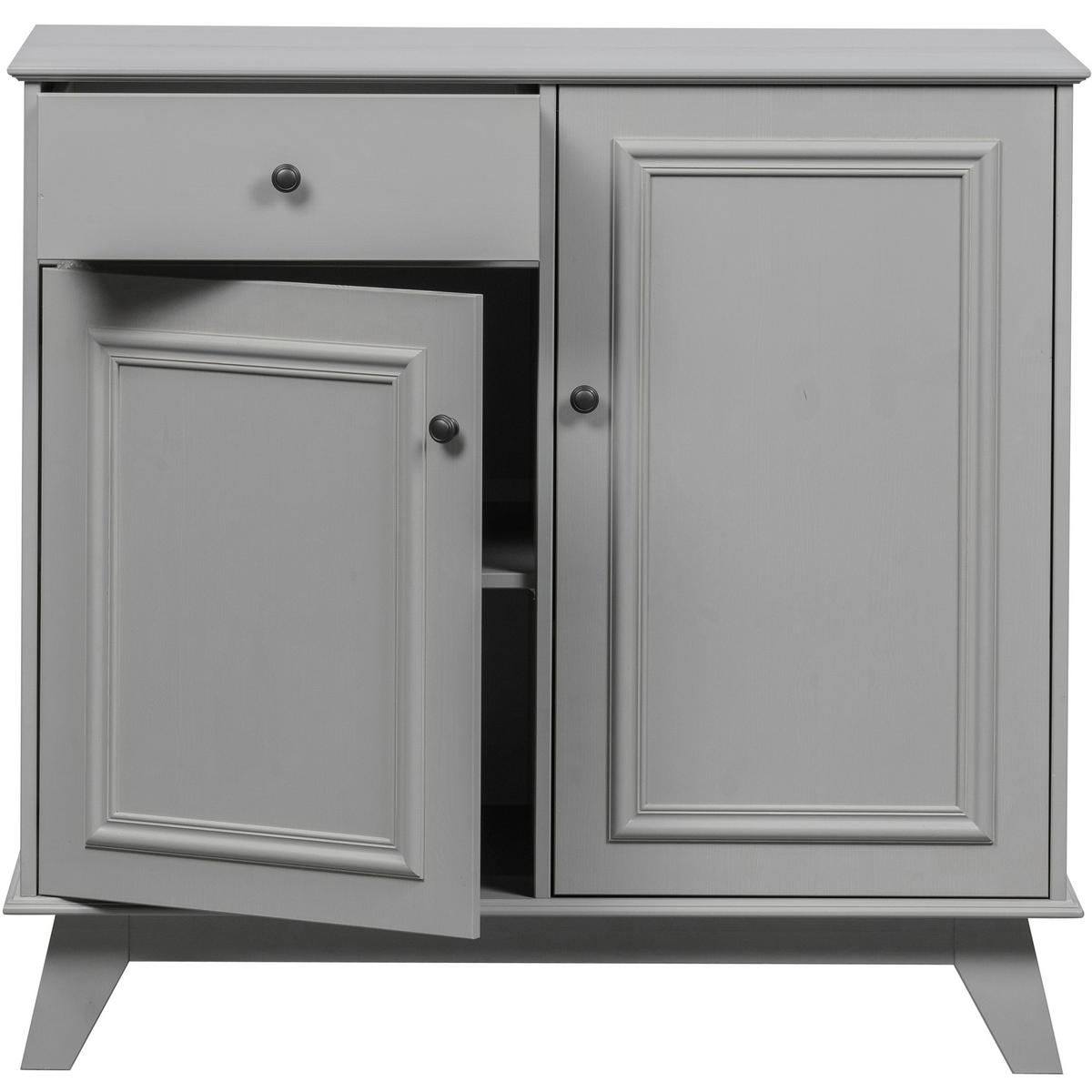 KOMMODE Lily, 98/93/55 cm, 1 Schublade(n)  - Schwarz/Grau, Design, Holz/Metall (98/93/55cm) - Livetastic