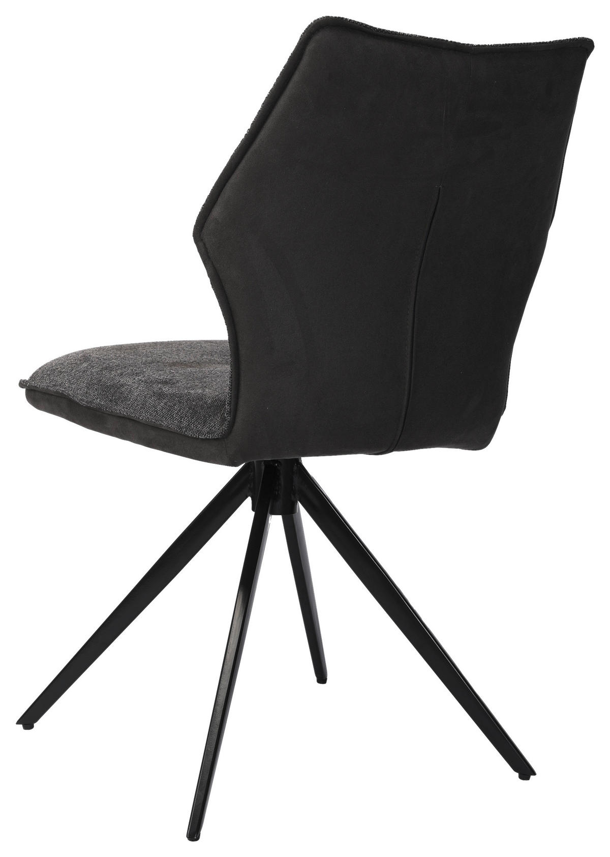 STUHL  in Gusseisen Mikrofaser  - Dunkelgrau/Hellgrau, Design, Textil/Metall (50/87/62cm) - Novel