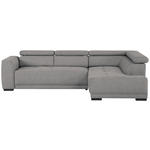 ECKSOFA Dunkelgrau Struktur  - Dunkelgrau/Schwarz, Design, Kunststoff/Textil (284/205cm) - Xora