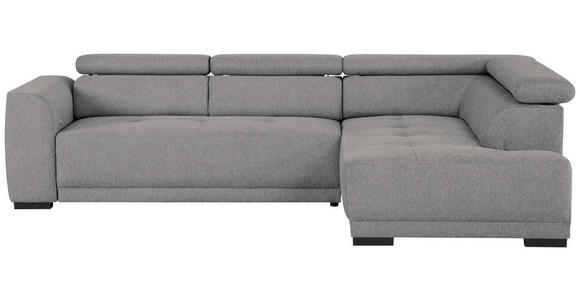ECKSOFA Dunkelgrau Struktur - Dunkelgrau/Schwarz, Design, Kunststoff/Textil (284/205cm) - Xora