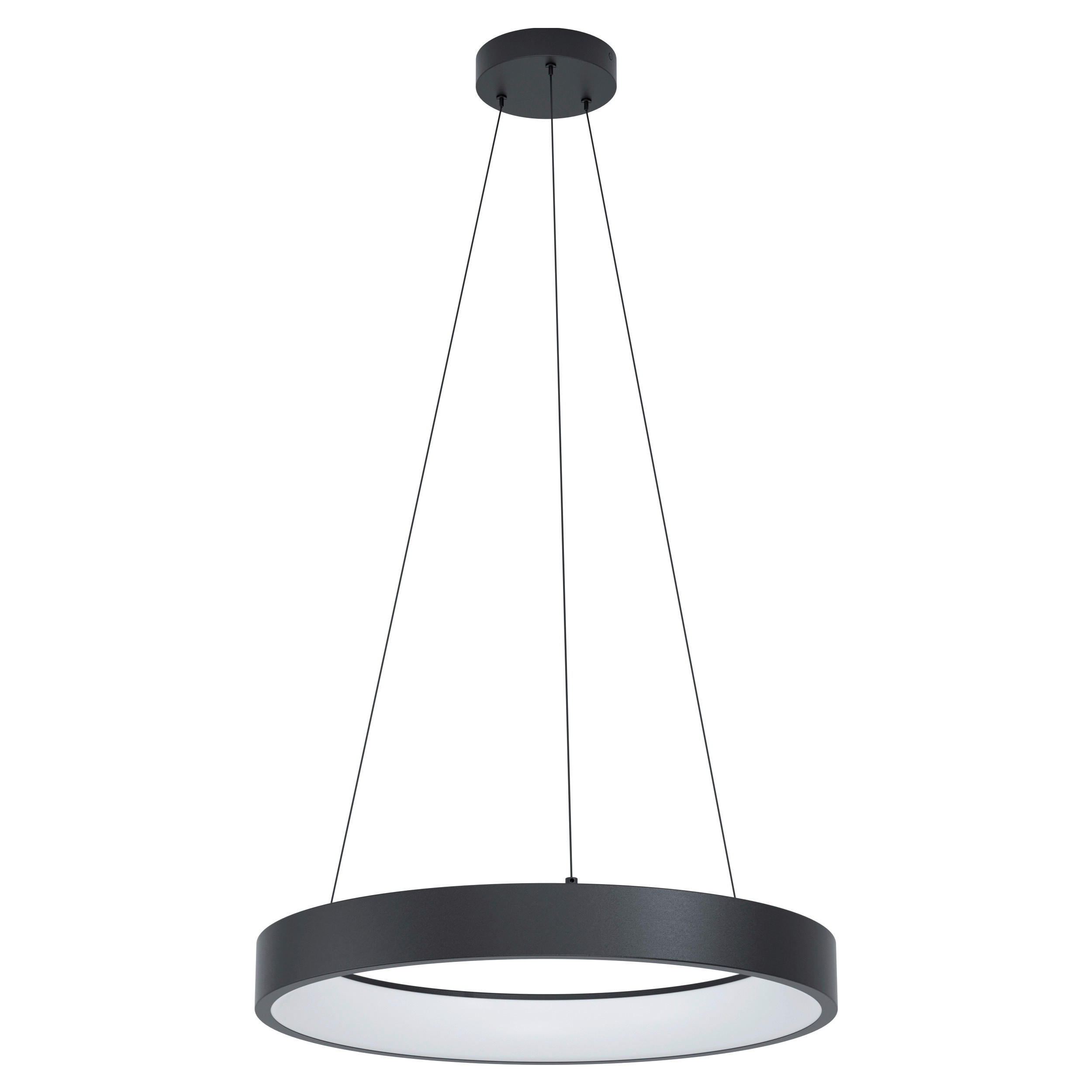 LAMPĂ SUSPENDATĂ CU LED 60/110 cm  - alb/negru, Design, plastic/metal (60/110cm)