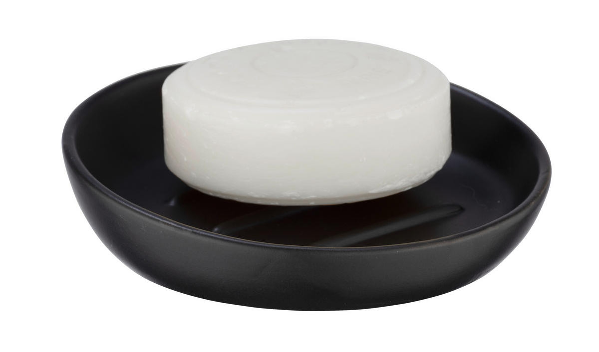 SAVONIERĂ ceramică  - negru, Basics, ceramică (11,5/3/11,5cm) - Wenko