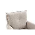 BARHOCKER Cord Beige Eisen Stoffauswahl, Sitzfläche 360° drehbar, inklusive Armlehnen  - Beige/Schwarz, Design, Textil/Metall (54/98-120/58cm) - Novel