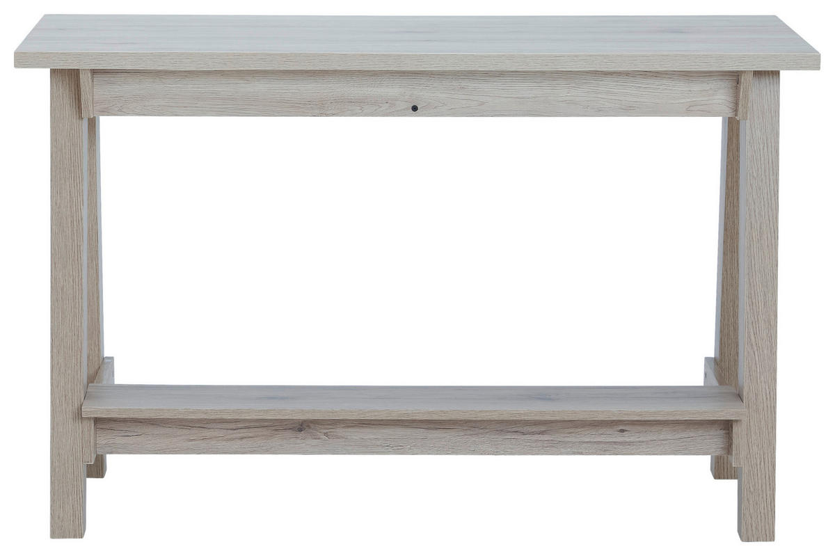 SCHREIBTISCH 120/55/76 cm  in Weiß, Eiche San Remo  - Weiß/Eiche San Remo, Design, Holzwerkstoff/Metall (120/55/76cm) - Voleo