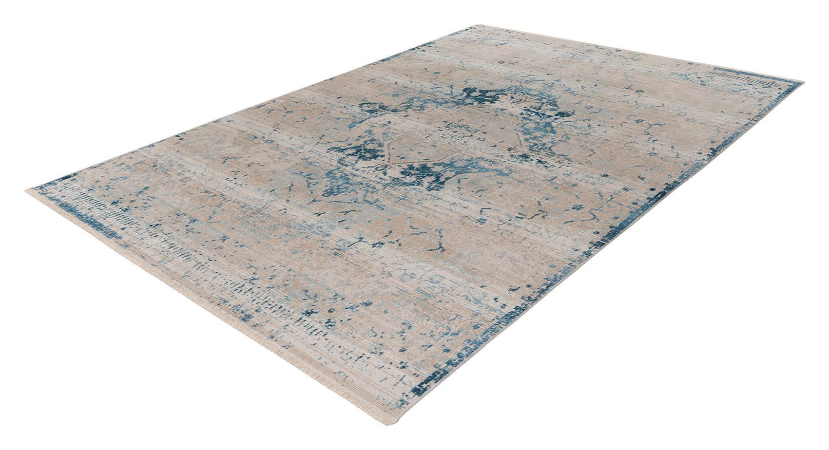 VINTAGE-TEPPICH 160/230 cm Dilan 200 Blau  - Blau, KONVENTIONELL, Textil (160/230cm)