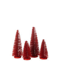 DEKOWEIHNACHTSBAUM Rot  - Rot, Basics, Kunststoff (10/10/15cm)