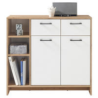 KOMMODE  in 100/92/38 cm  - Eichefarben/Schwarz, Design, Holzwerkstoff/Kunststoff (100/92/38cm) - MID.YOU