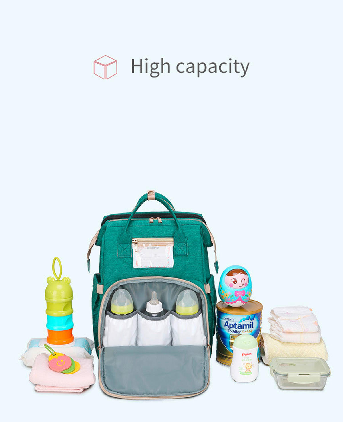 WICKELRUCKSACK Stella Bag Basic  - Altrosa, Basics, Textil (30/40/21cm)