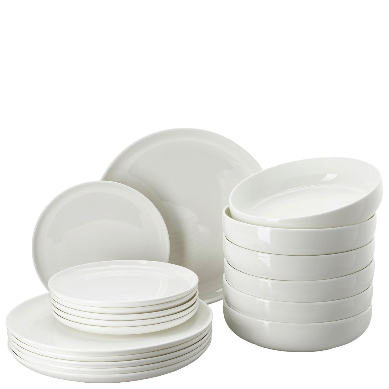 KOMBISERVICE Jade Lift Weiss 18-teilig  - Weiß, KONVENTIONELL, Keramik (32/31,7/28,1cm) - Rosenthal