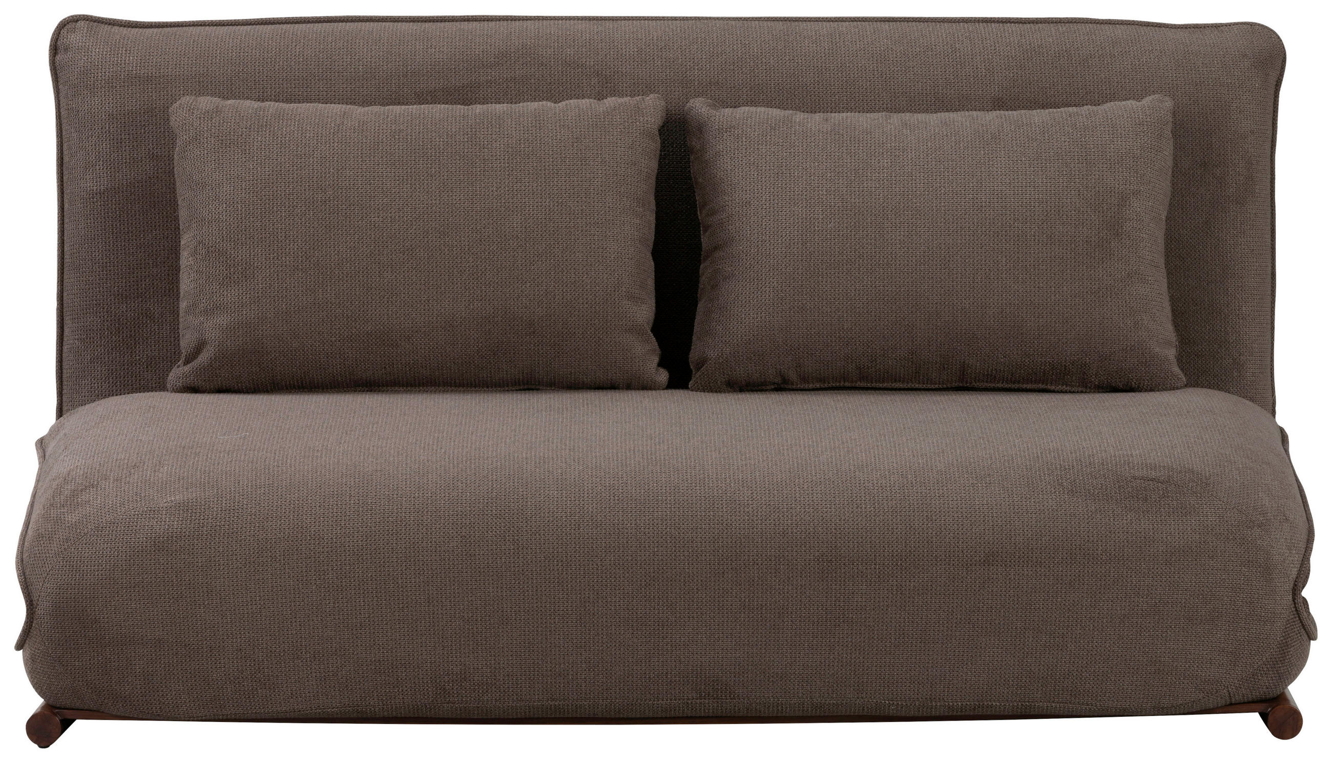 SOFA VELIN Samt Braun, Dunkelbraun  - Dunkelbraun/Braun, Design, Textil/Metall (140/97/80cm) - MID.YOU
