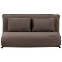 SOFA VELIN Samt Braun, Dunkelbraun  - Dunkelbraun/Braun, Design, Textil/Metall (140/97/80cm) - MID.YOU
