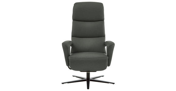 RELAXSESSEL in Leder Anthrazit  - Anthrazit/Schwarz, Design, Leder/Metall (76/110/86cm) - Dieter Knoll