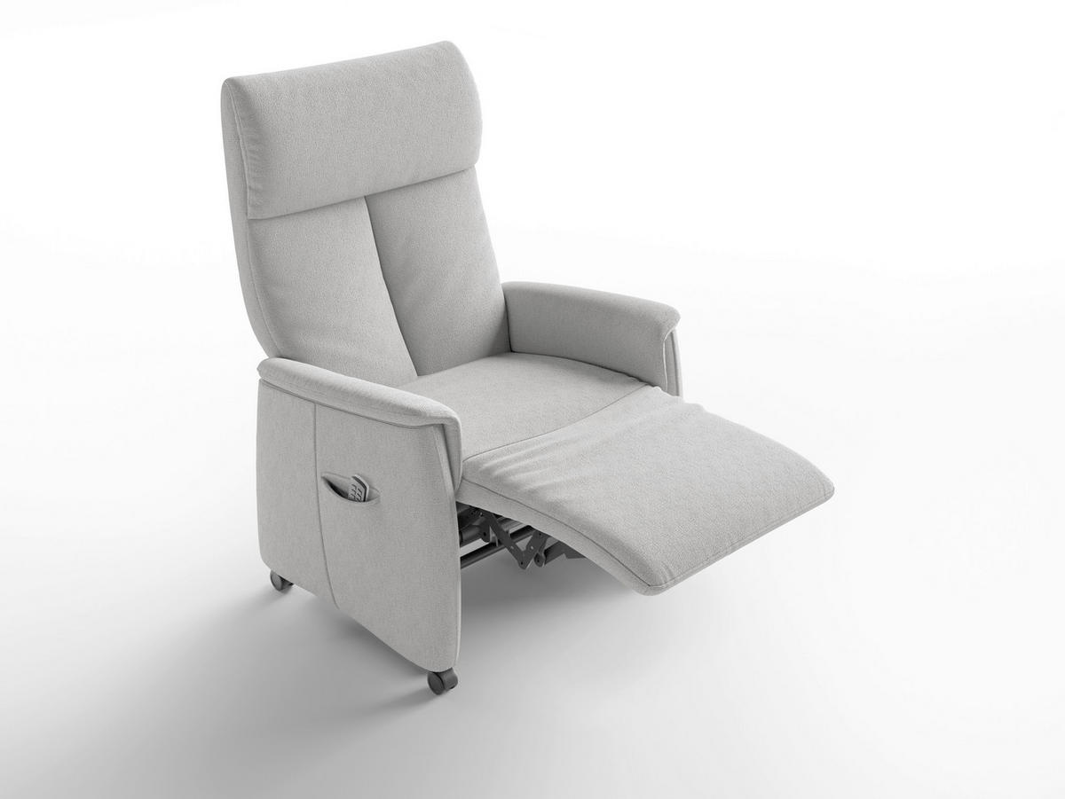 RELAXSESSEL Textil Silberfarben  - Silberfarben/Schwarz, Basics, Kunststoff/Textil (76/110/84cm) - Sit & More