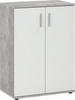 KOMMODE Grau, Weiß  - Silberfarben/Weiß, KONVENTIONELL, Kunststoff (60/83/35cm) - MID.YOU