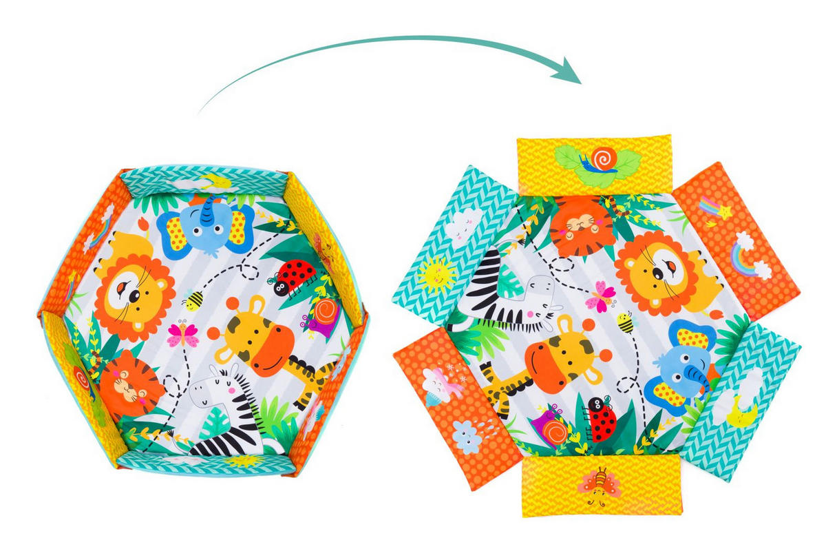 SPIELBOGEN Aktivbogen mit Bälle  - Multicolor, Basics, Kunststoff/Textil (120/55/120cm) - Fillikid