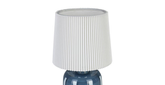TISCHLEUCHTE 12/22 cm  - Blau/Weiß, LIFESTYLE, Glas/Kunststoff (12/22cm) - Novel