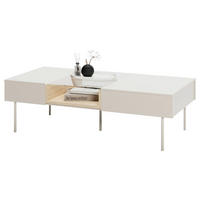 COUCHTISCH 132/61/39 cm  in Glas, Holzwerkstoff  - Kaschmir/Eichefarben, MODERN, Glas/Holzwerkstoff (132/61/39cm) - Carryhome