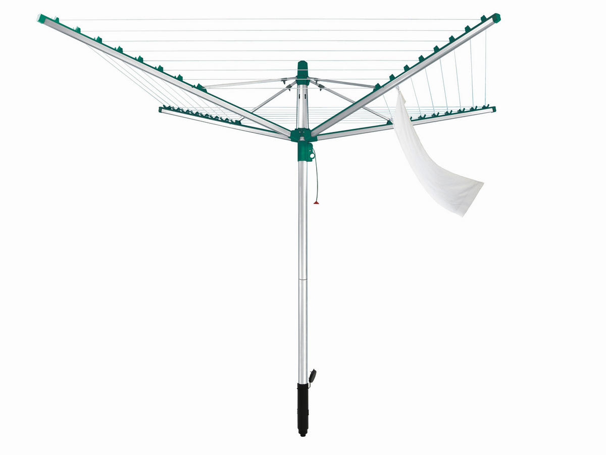 WÄSCHESPINNE  - Silberfarben/Grün, MODERN, Kunststoff (300/168cm) - Leifheit