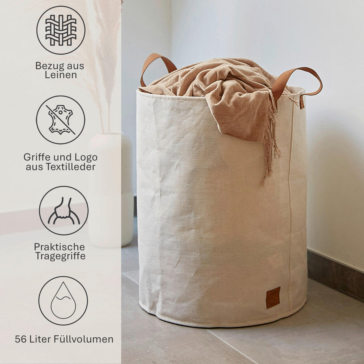 WÄSCHEKORB - Beige, Basics, Textil (40/40/45cm) - Store It