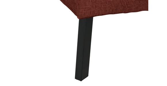 ECKSOFA  in Chenille Rostfarben  280/205 cm  - Rostfarben/Schwarz, Design, Textil/Metall (280/205cm) - Xora