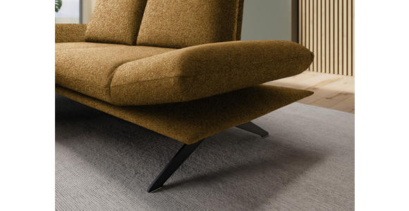 ECKSOFA  in Flachgewebe Currygelb  155/234 cm  - Currygelb/Schwarz, Design, Textil/Metall (155/234cm) - Dieter Knoll