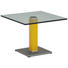 BEISTELLTISCH in Gelb, Silberfarben - Gelb/Silberfarben, KONVENTIONELL, Glas/Holzwerkstoff (60/60/44,5cm) BEISTELLTISCH in Gelb, Silberfarben - Gelb/Silberfarben, KONVENTIONELL, Glas/Holzwerkstoff (60/60/44,5cm)