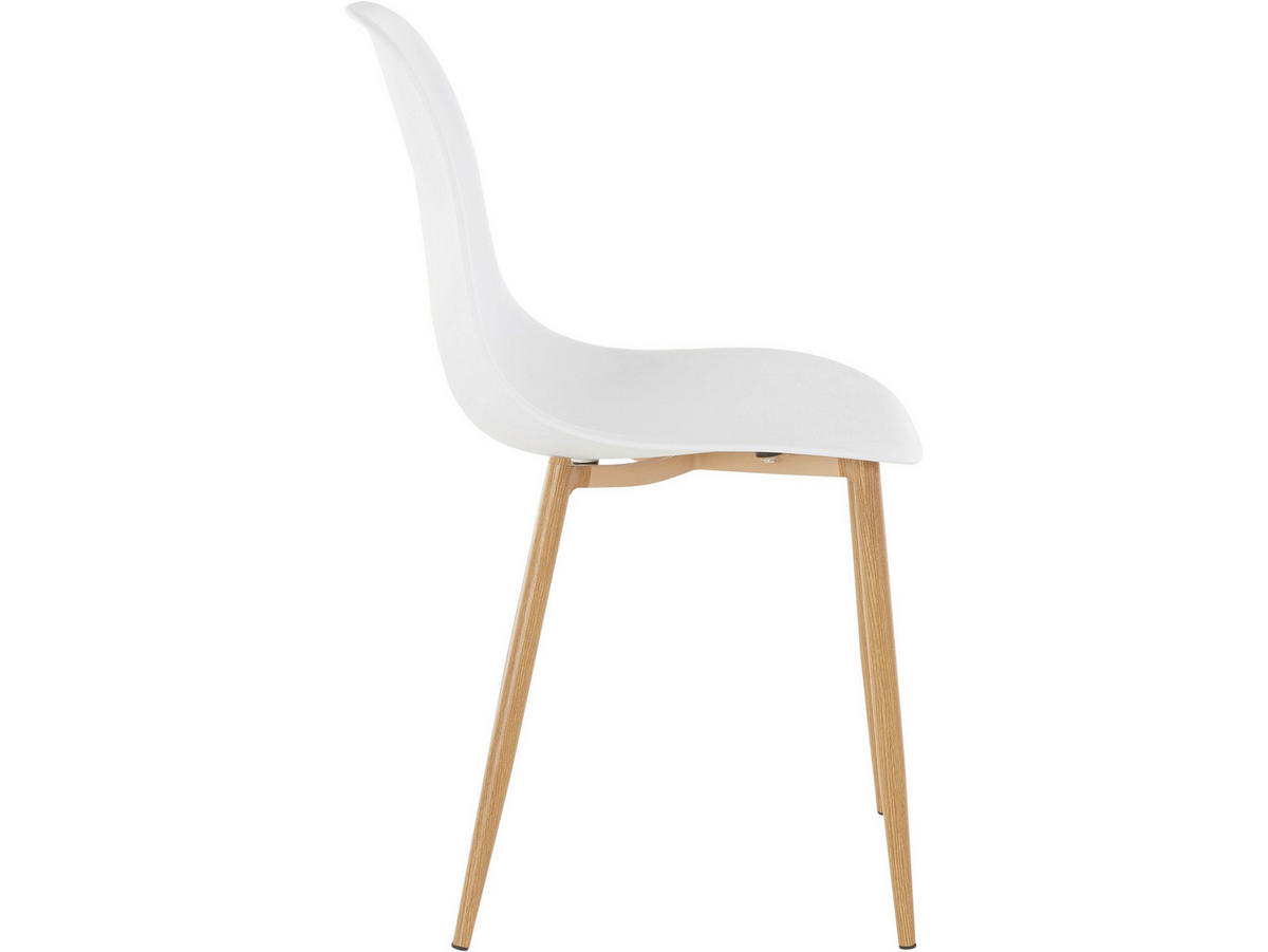 STUHL-SET Weiß  - Eichefarben/Weiß, Design, Kunststoff/Metall (44/87/52cm) - MID.YOU