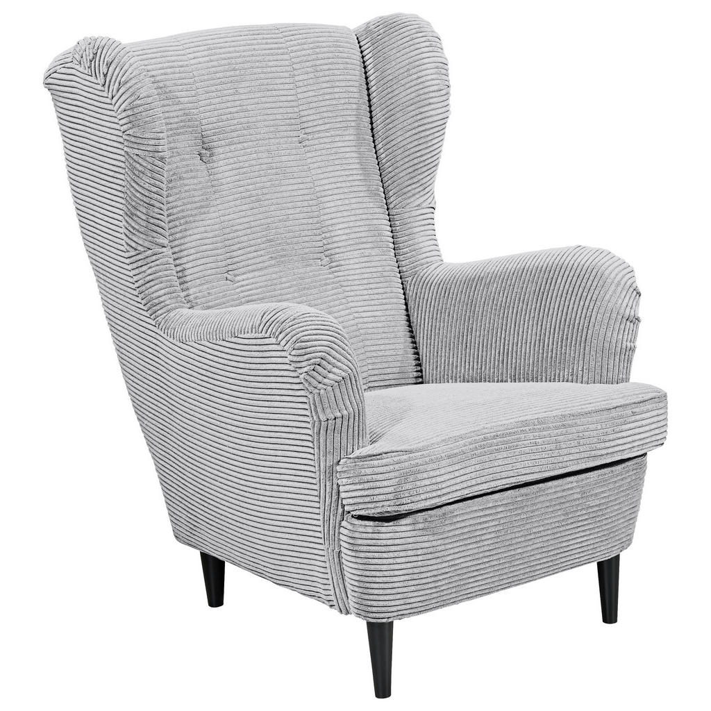 Ohrensessel Oskar Hellgrau B: 78 Cm