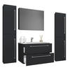 BADEZIMMER  in 127 cm  - Weiss/Schwarz, Modern, Keramik/Holzwerkstoff (127cm) - MID.YOU