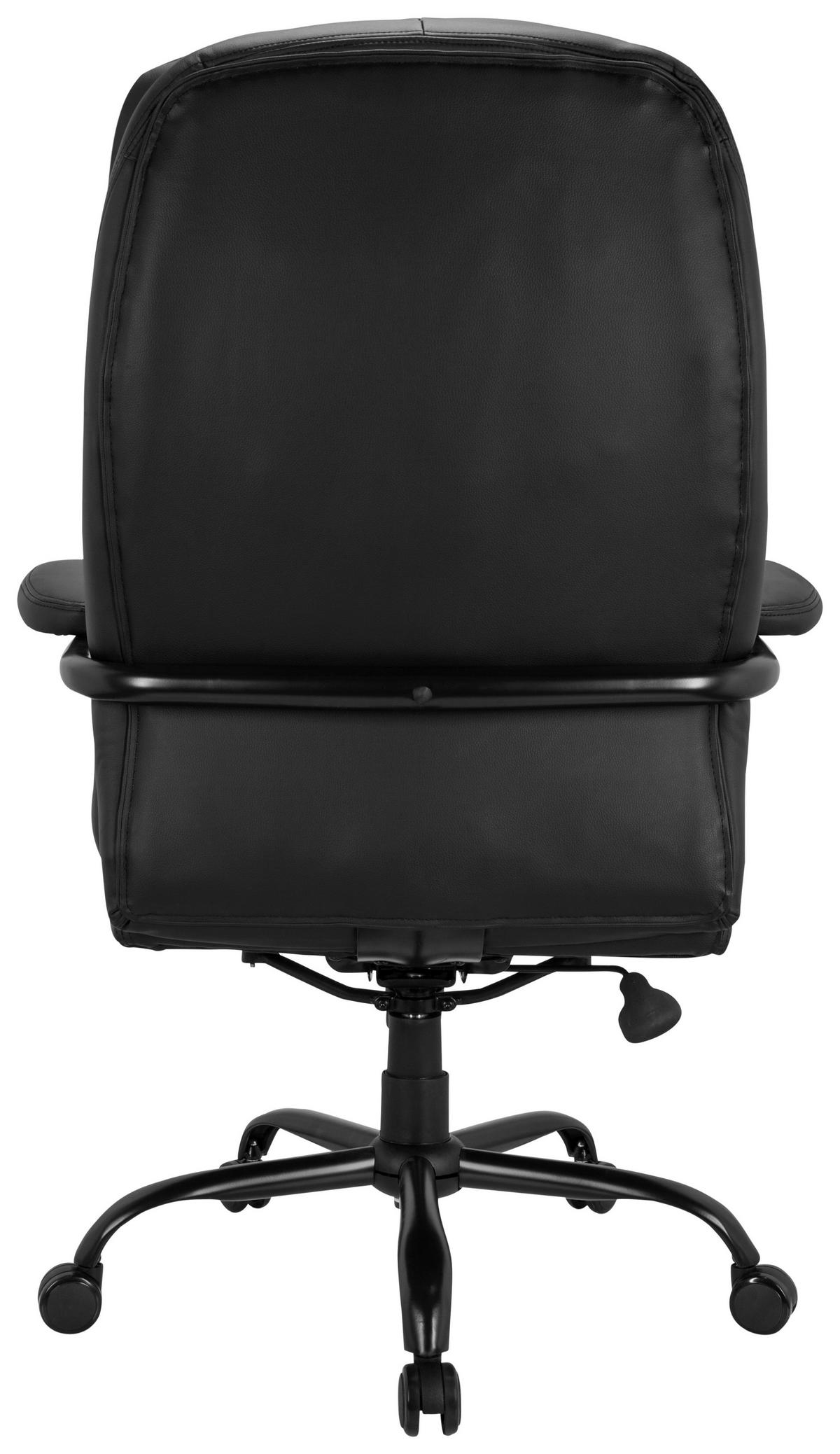 OTOČNÁ ŽIDLE, vzhled kůže, černá - černá, Basics, kov/textil (78/118/70cm) - MID.YOU