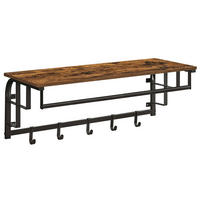WANDGARDEROBE  in Braun, Schwarz  - Schwarz/Braun, Trend, Holzwerkstoff/Metall (80/27/30cm) - Boxxx
