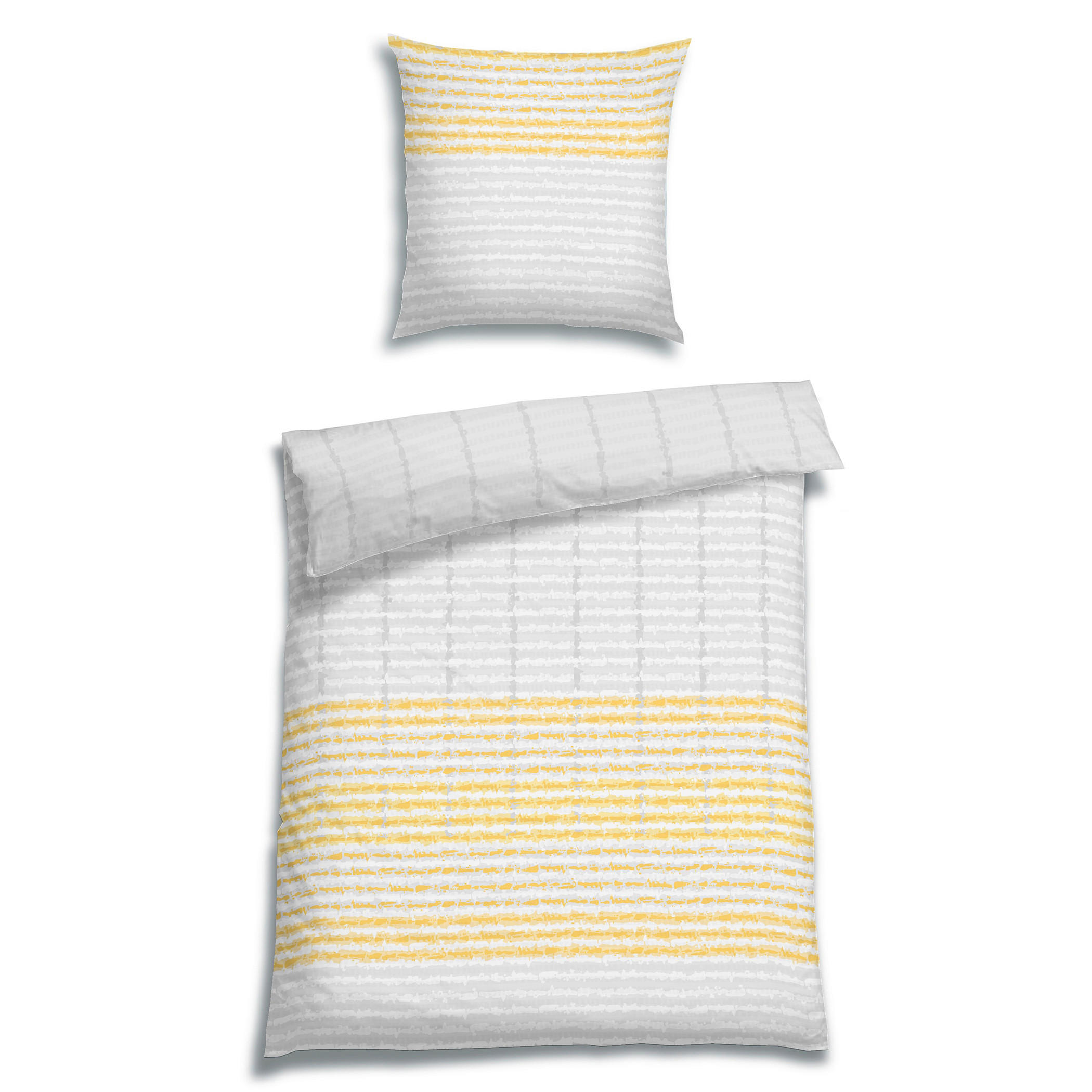 BETTWÄSCHE 2-teilig Seersucker 135/200 cm  - Gelb, Basics, Textil (135/200cm) - Florella