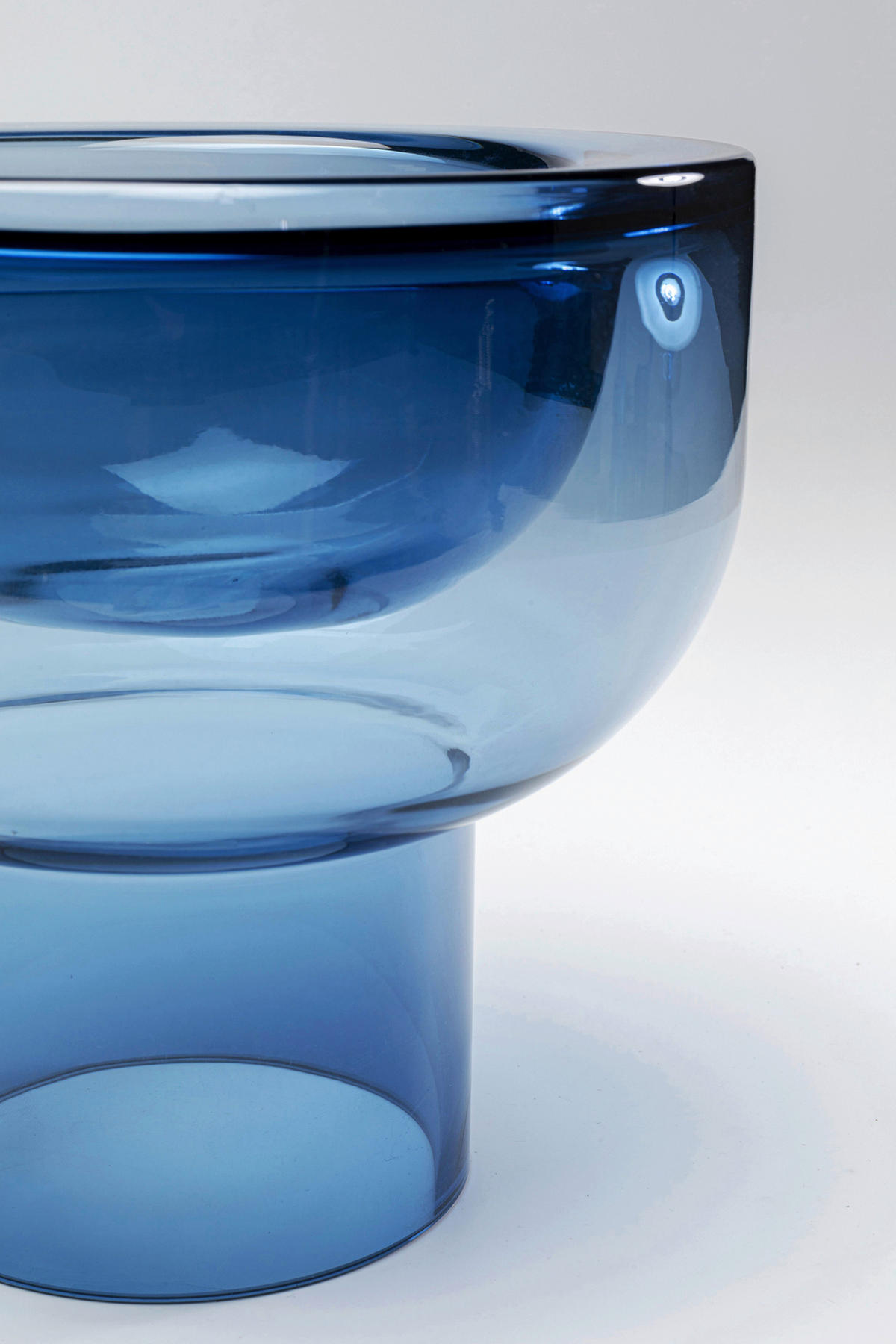 VASE  - Blau, Design, Glas (22/22/21cm) - Kare-Design