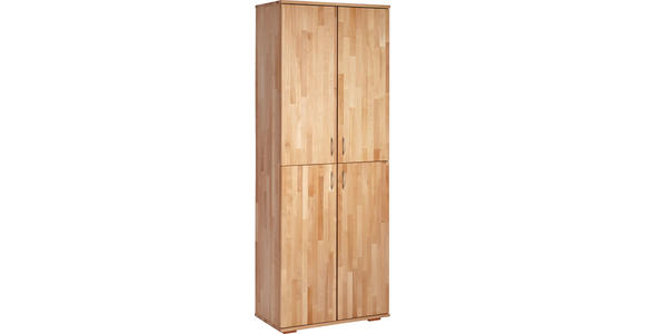 AKTENSCHRANK Kernbuche massiv Kernbuche  - Kernbuche, Design, Holz (73/189/38cm) - Carryhome