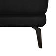 ECKSOFA in Echtleder Schwarz  - Schwarz, Design, Leder/Metall (288/184cm) - Novel