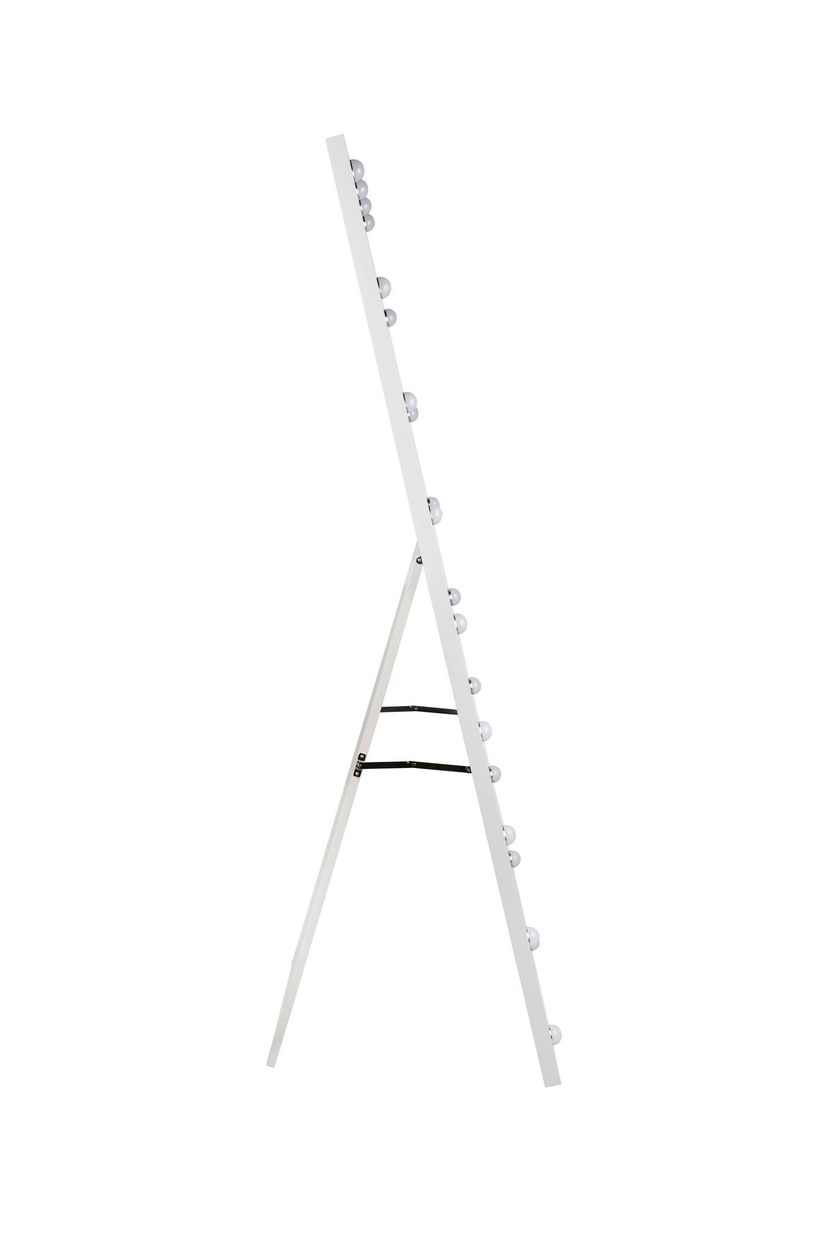 STANDSPIEGEL 50/155/4,5 cm  - Weiß, MODERN, Glas/Metall (50/155/4,5cm)