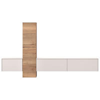 WOHNWAND  in Eichefarben, Hellgrau  282/160/37 cm  - Eichefarben/Hellgrau, Design, Holzwerkstoff (282/160/37cm) - Celina Home