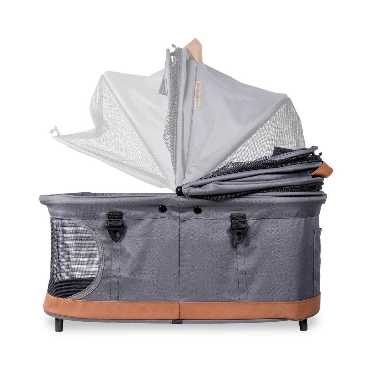 HUNDEBUGGY P2 Pet Stroller  - Schwarz/Grau, Basics, Textil/Metall (68/44/100cm) - WONDERFOLD