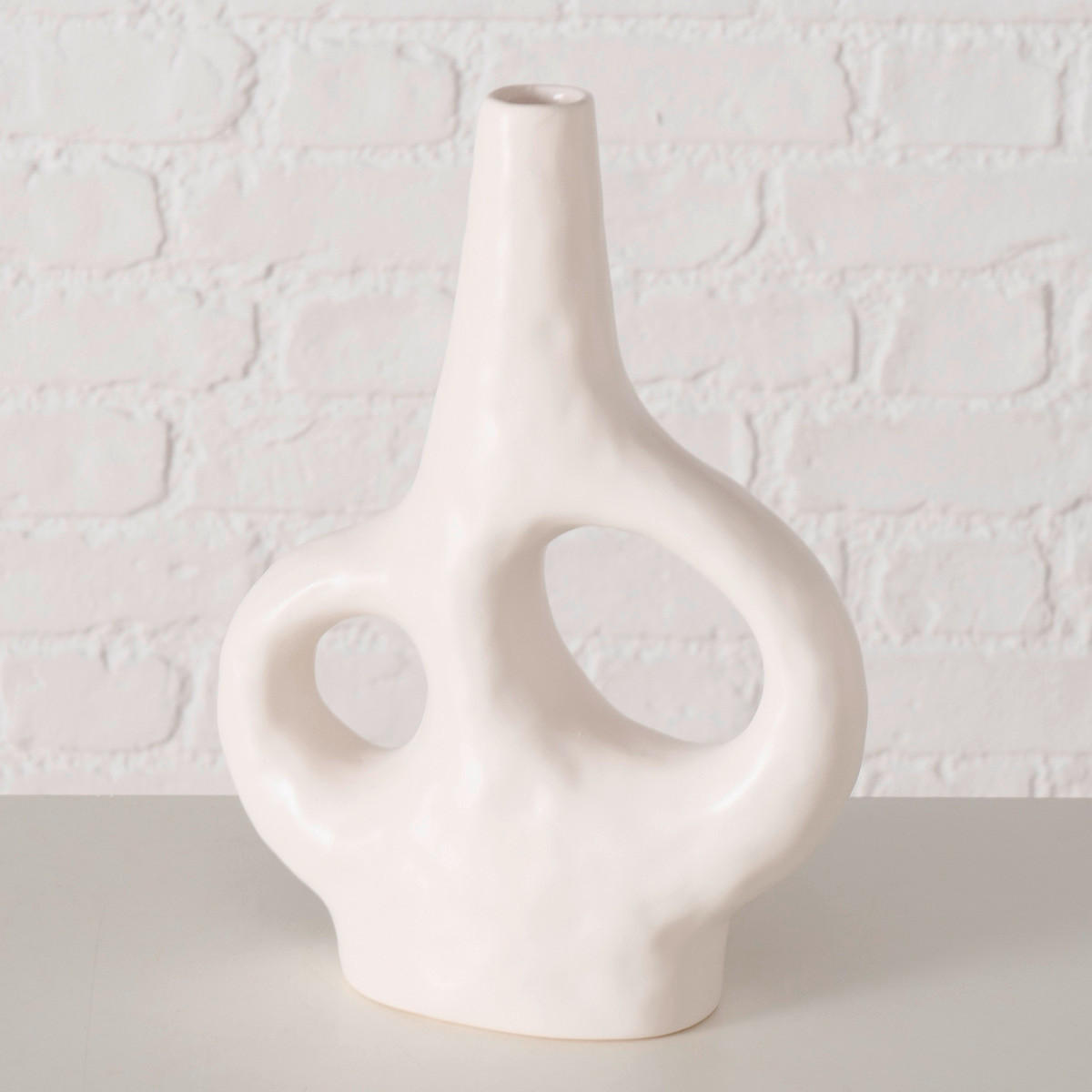 VASE  - Weiß, Basics, Keramik (7/20cm) - Boltze Home