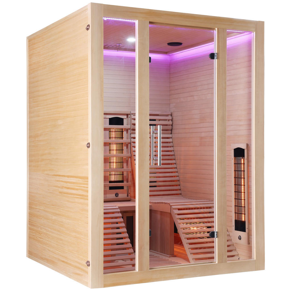 Thumbnail - Sanotechnik Infrarotkabine, Braun, Holz, 150x200x150 cm, Freizeit, Wellness, Infrarotkabinen